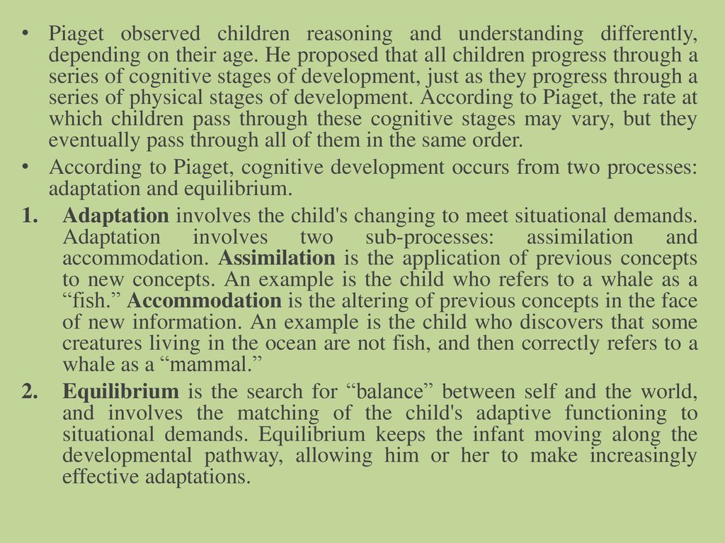 Adaptation according to piaget new arrivals